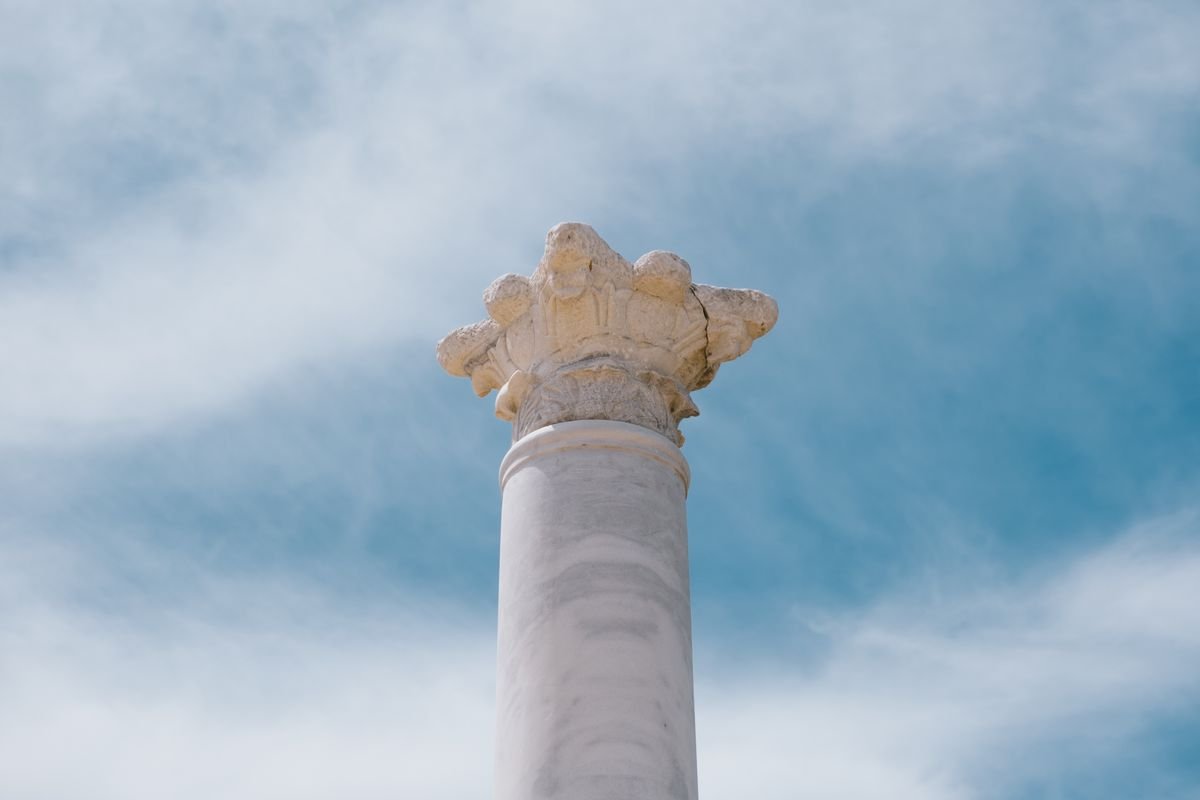 A classical marble column.